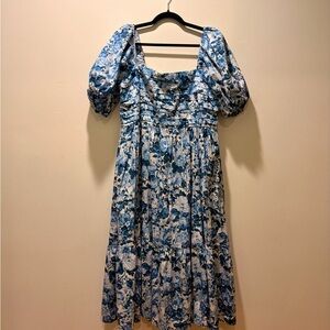 A&F Emerson Puff Sleeve Midi Dress